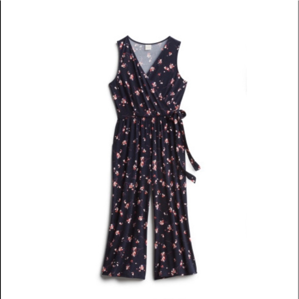 Stitch Fix cropped floral jumpsuit